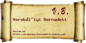 Verebélyi Bernadett névjegykártya